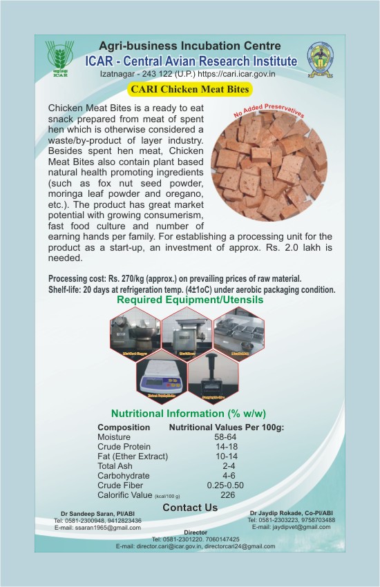 Leaflet 3 - CARI Chicken Meat Bites